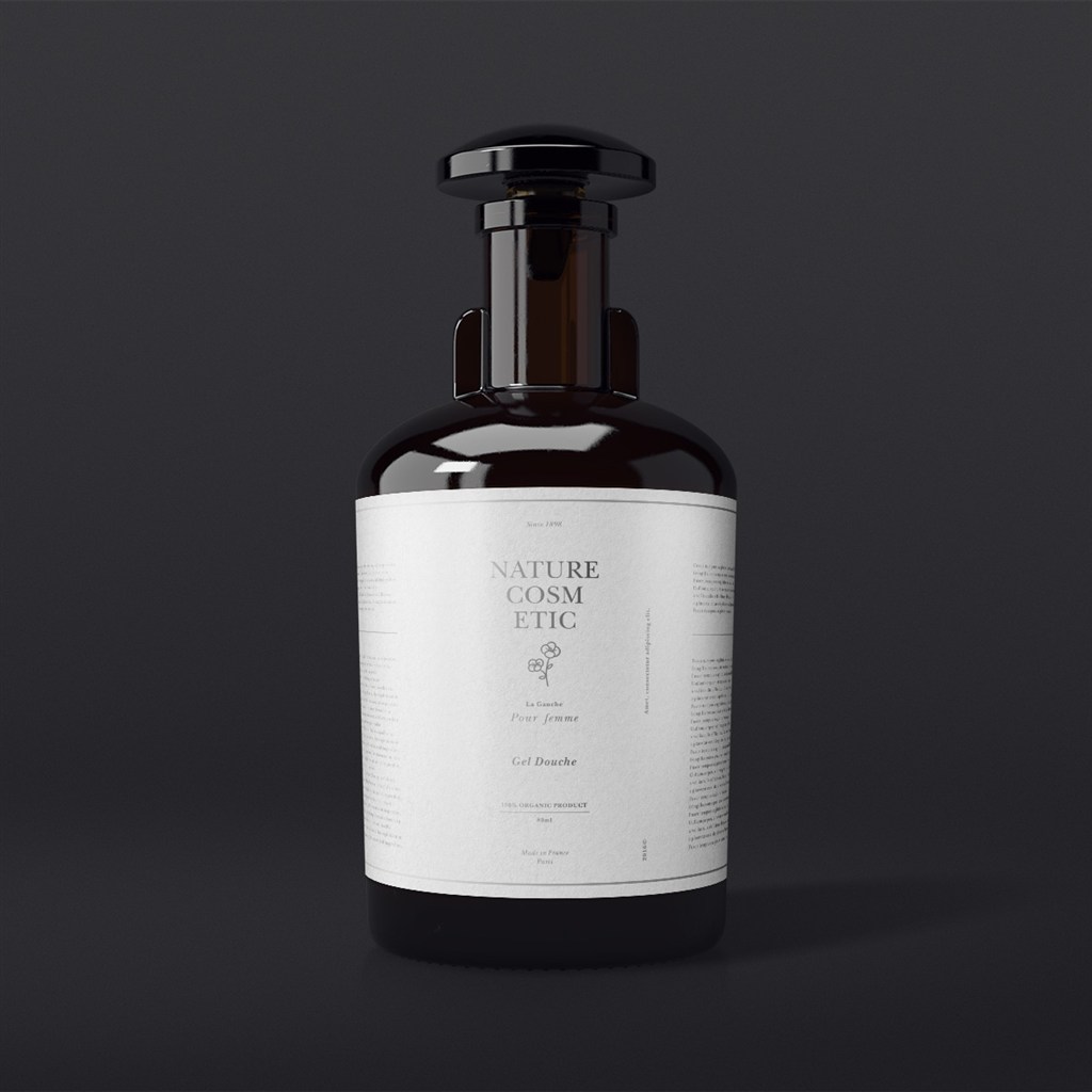 化妆品玻璃瓶包装样机模板