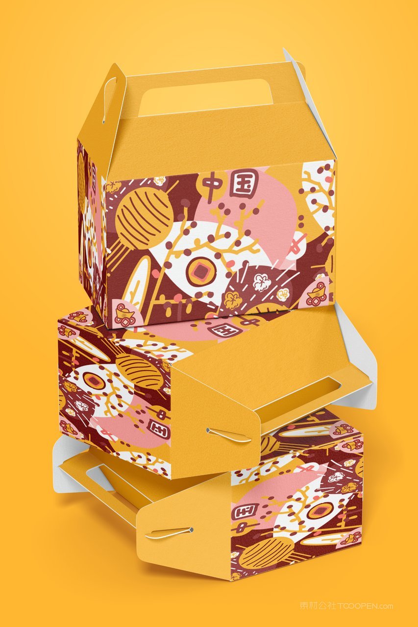 手提礼盒包装样机模板