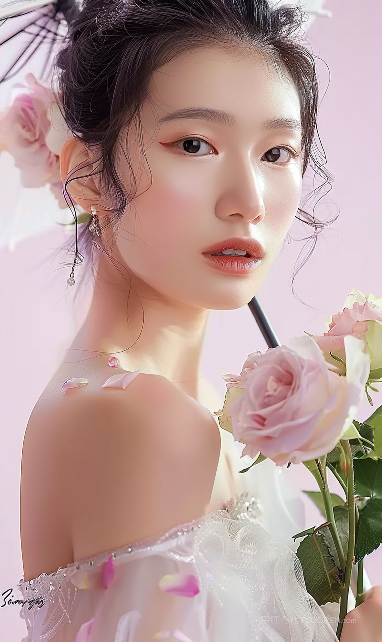 少女彩妆时尚清纯美女优美魅力盛装美容