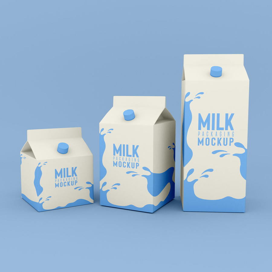 牛奶包装样机模板