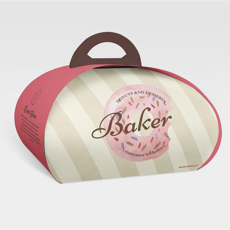 蛋糕甜甜圈手提盒包装盒样机