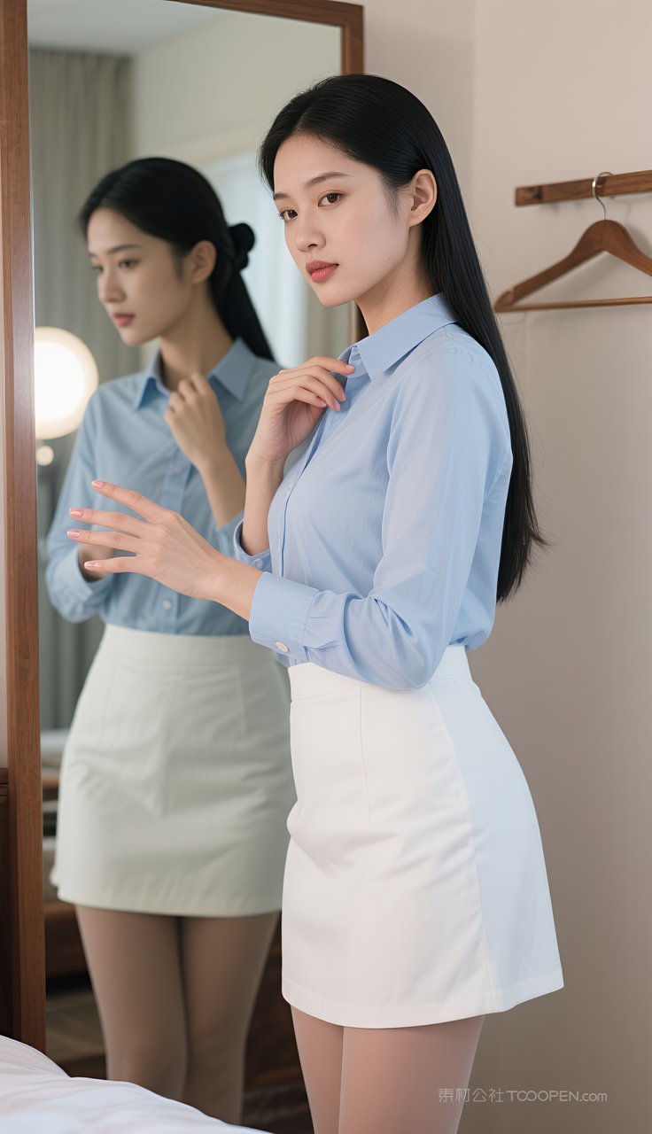 丝袜制服少女短裙美女长腿模特美腿