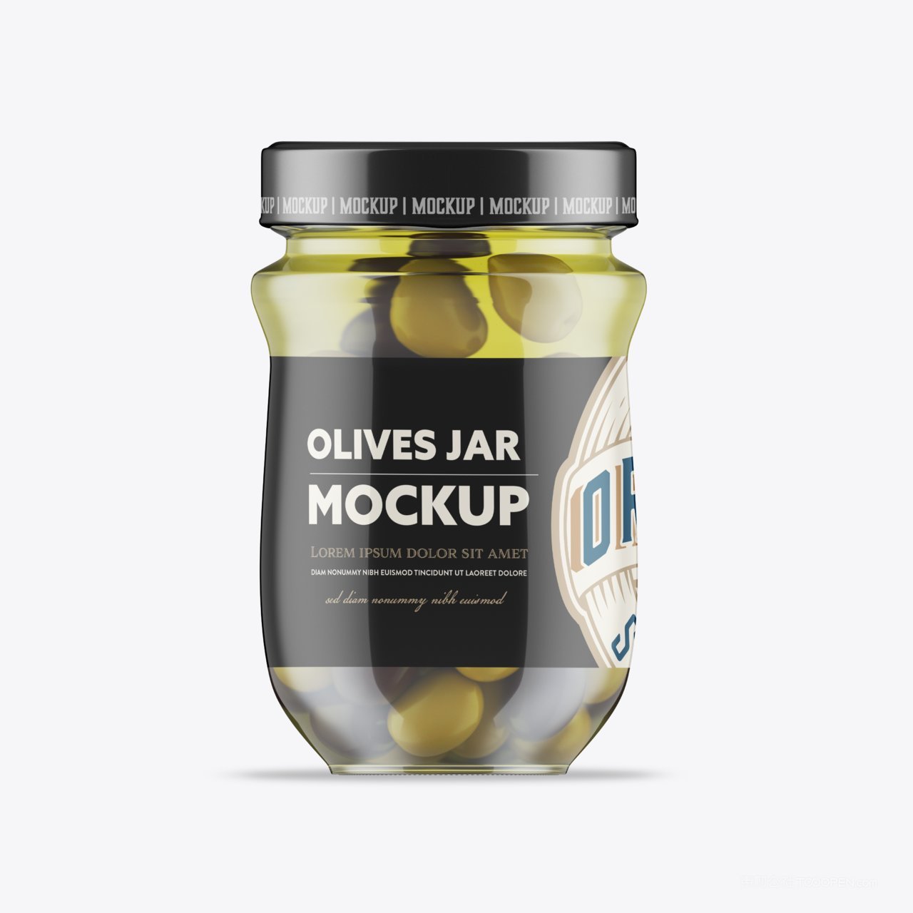 罐子里的橄榄油样机