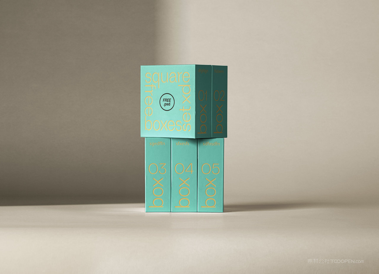 包装盒子样机效果图