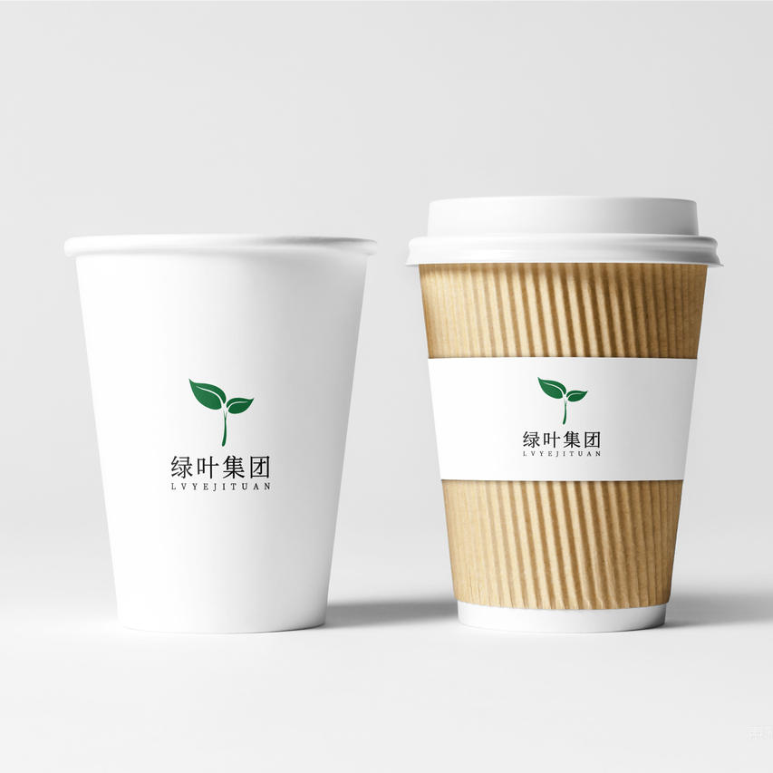 白色简约大气纸杯水杯咖啡杯样机模版