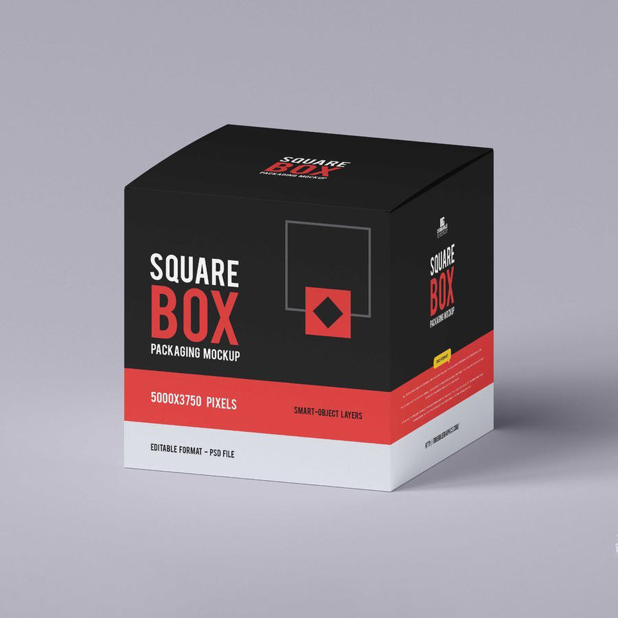 免费方盒包装样机