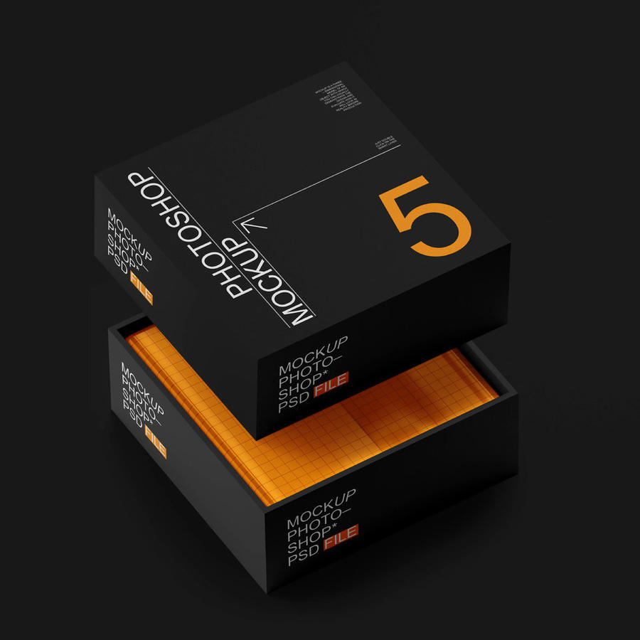 黑金包装礼盒样机