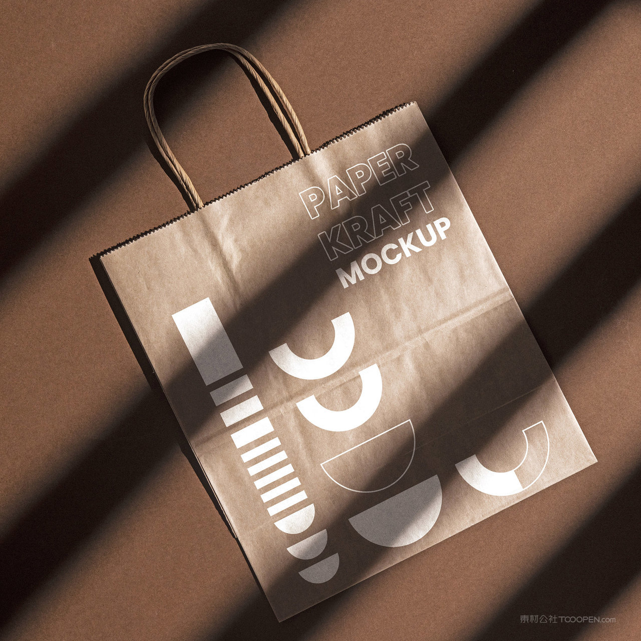 牛皮纸手提袋环保袋贴图样机