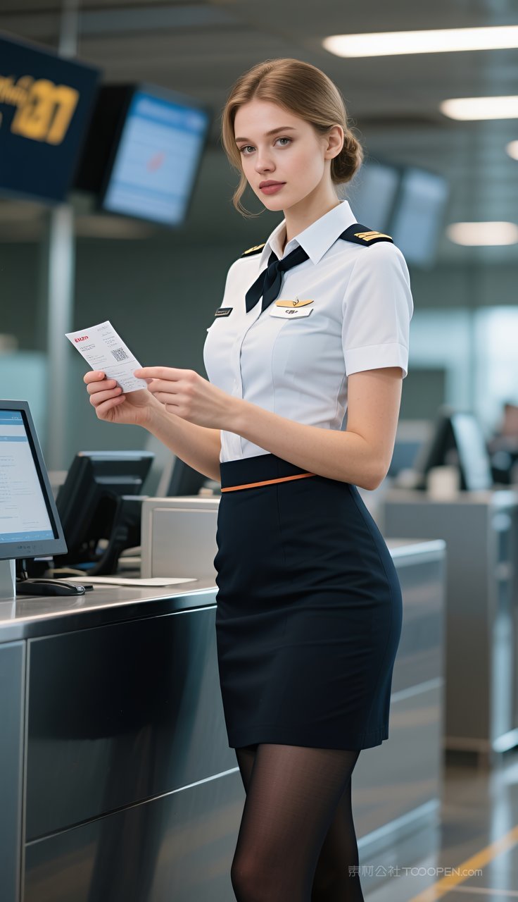 迷人性感美女欧美模特短裙长腿丝袜