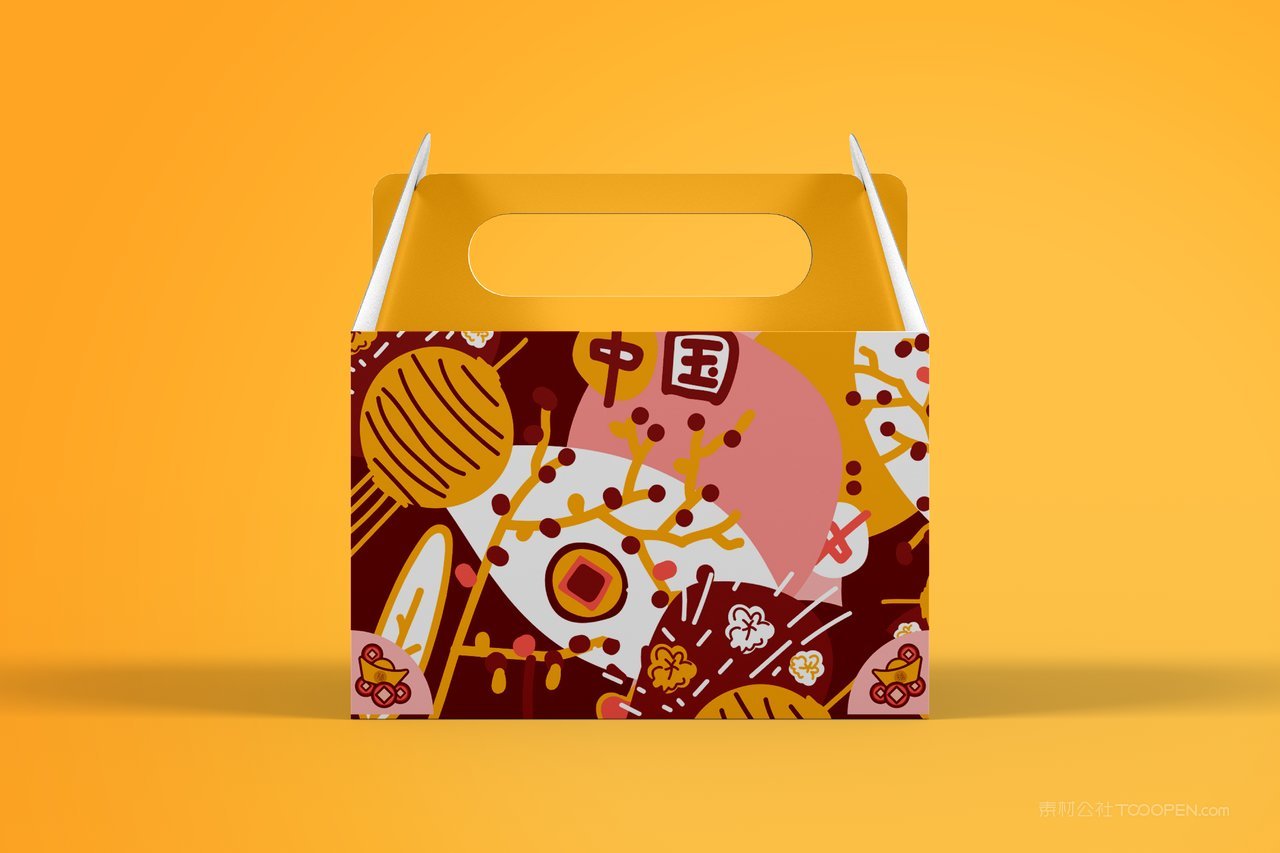 手提礼盒包装样机模板