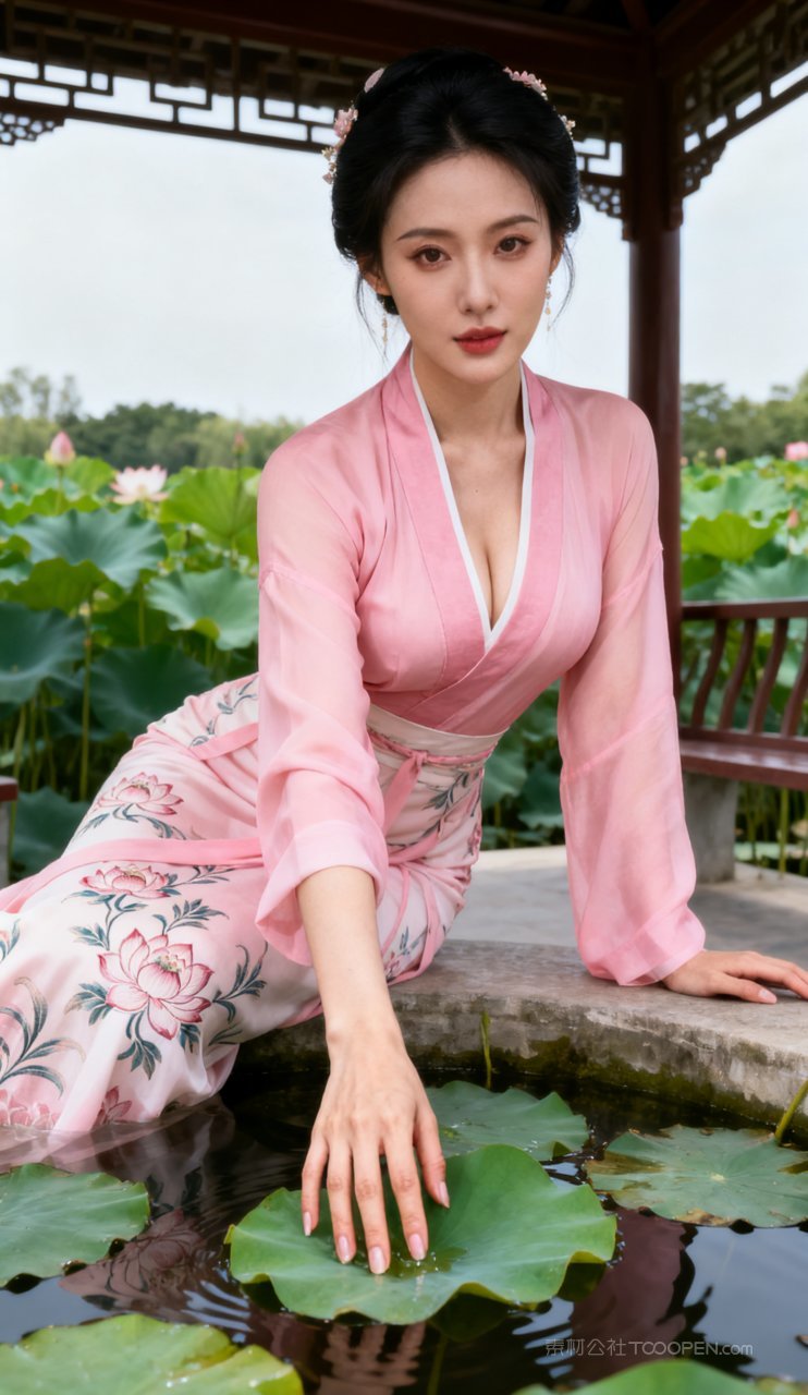 妩媚古风性感少女美女美艳大胸汉服国风