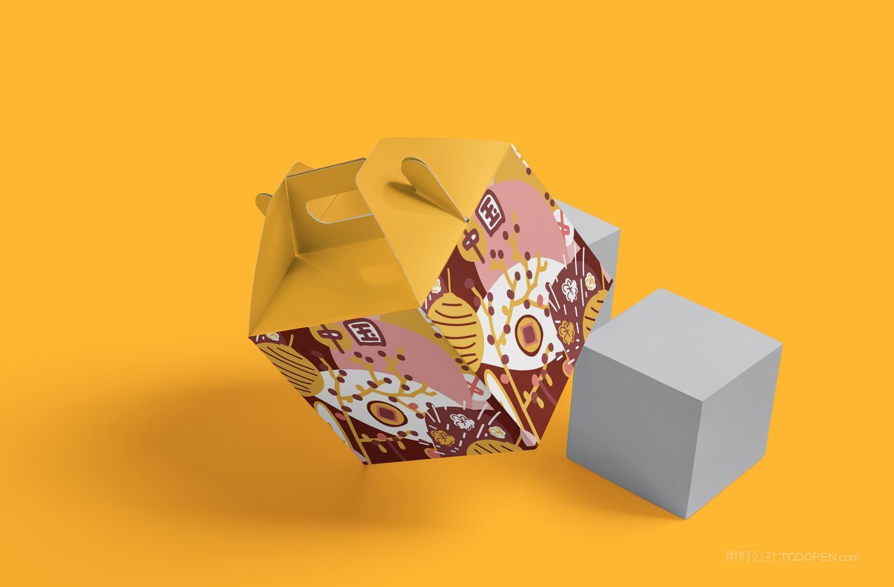 手提礼盒包装样机素材