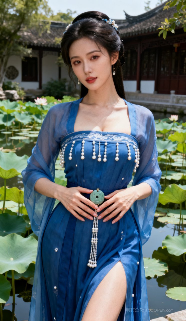 性感古风大胸美艳美女少女妩媚汉服