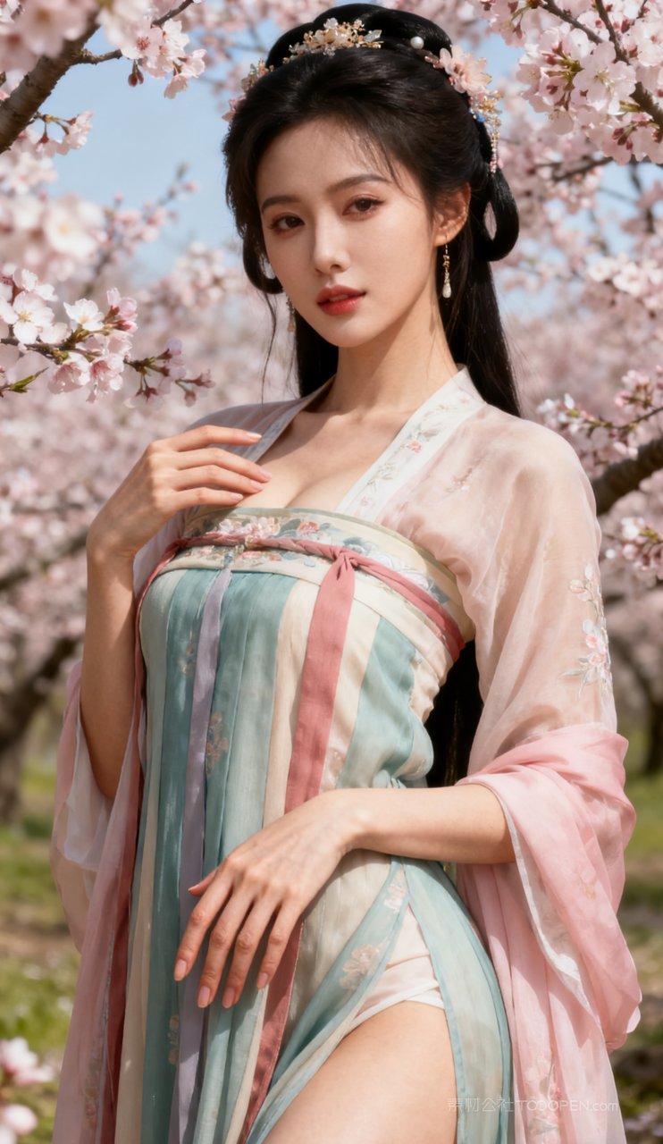 妩媚美女美艳国风古风大胸少女性感汉服
