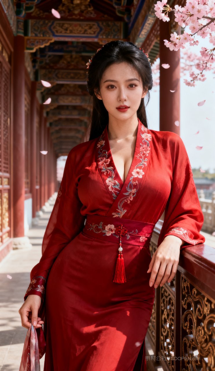 妩媚汉服大胸美女性感美艳古风