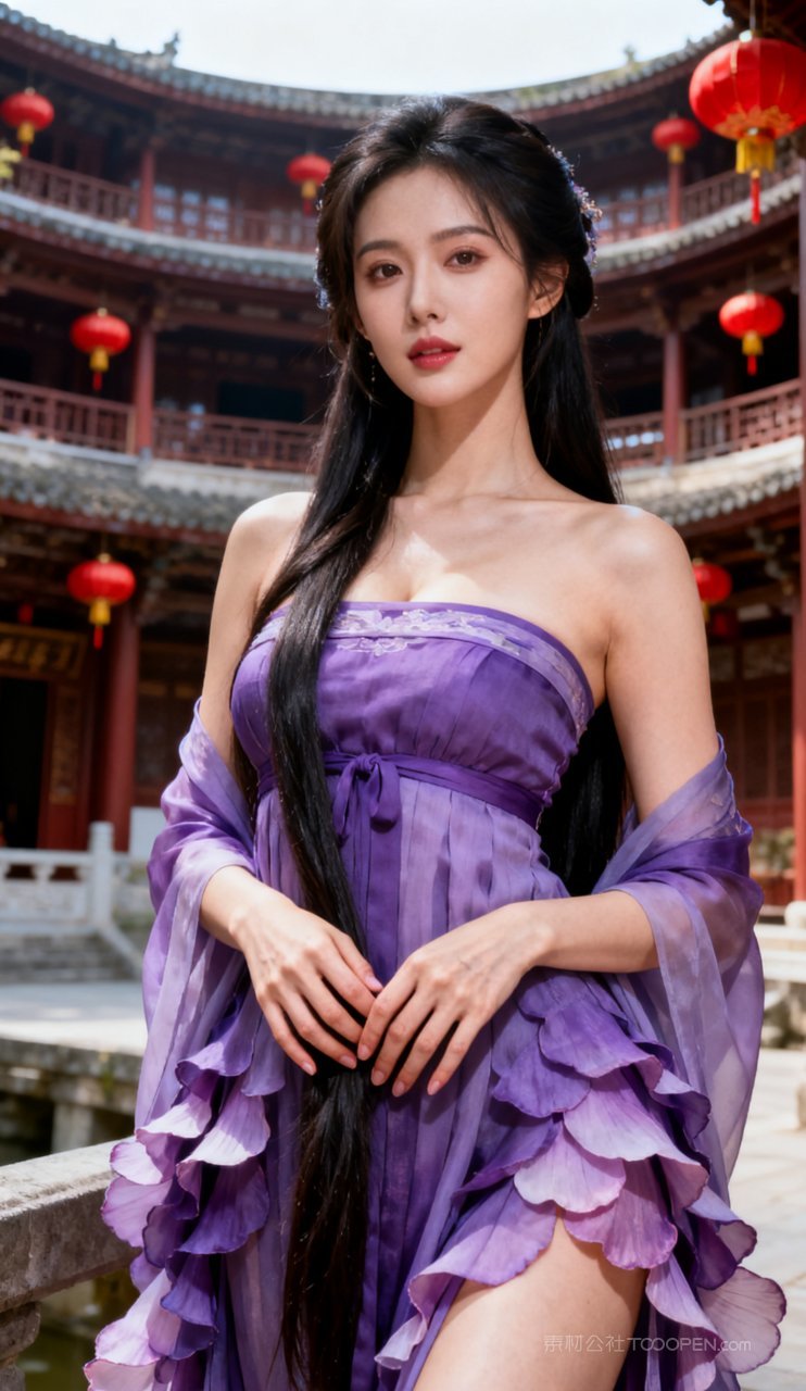 古风妩媚汉服性感美艳大胸美女