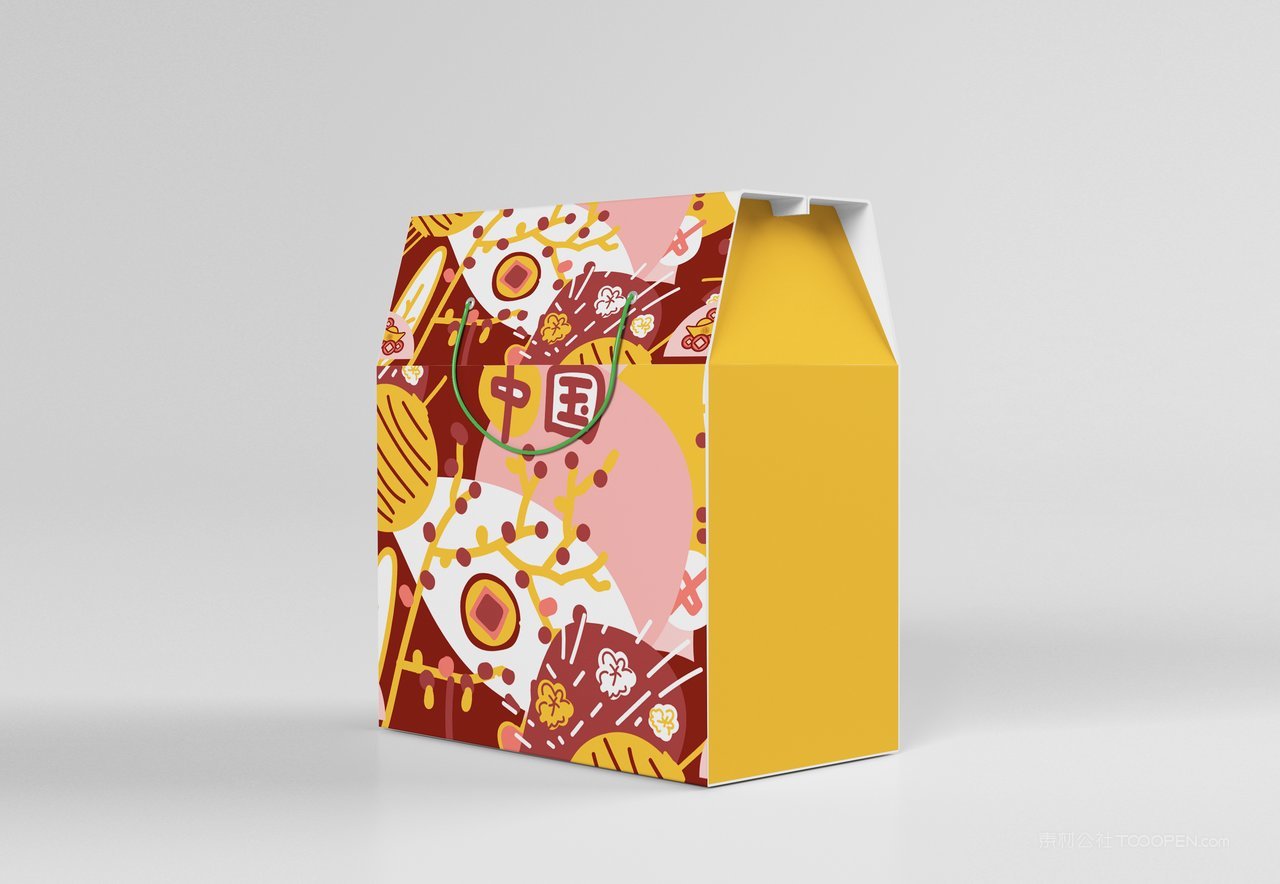 手提礼盒包装样机模板