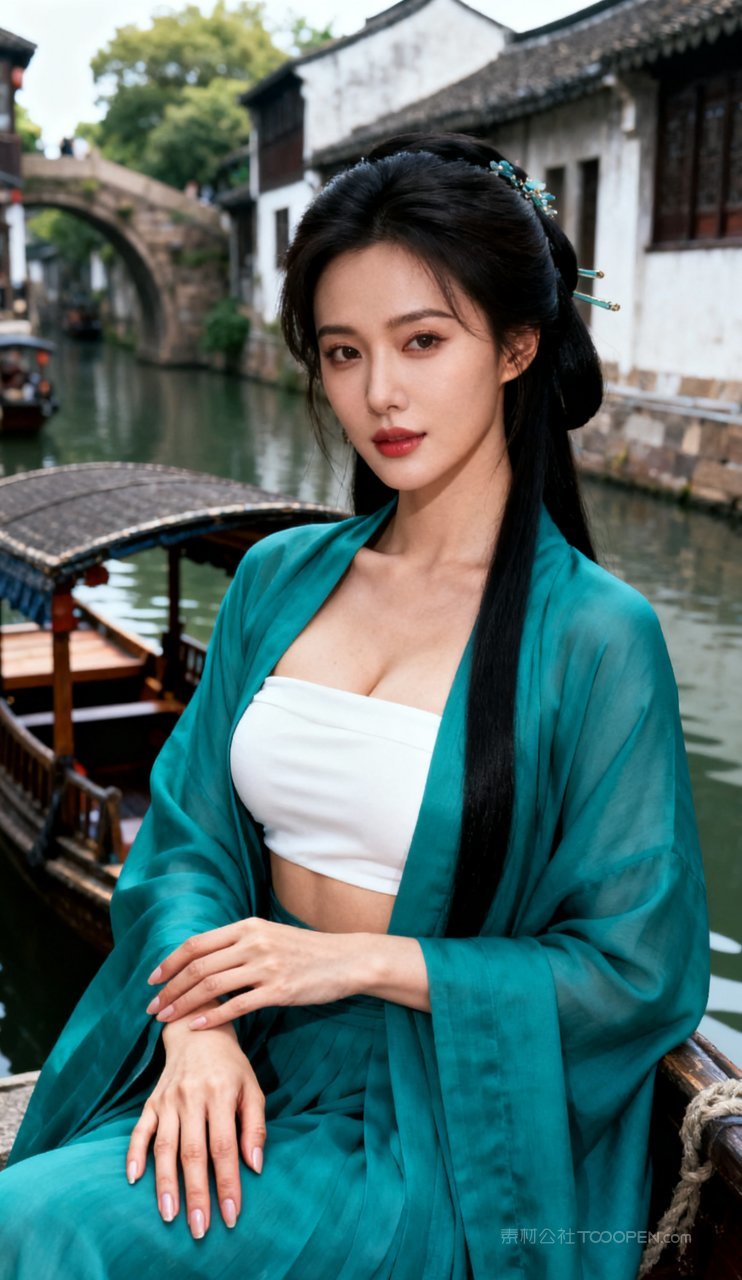 大胸妩媚美艳汉服性感美女古风