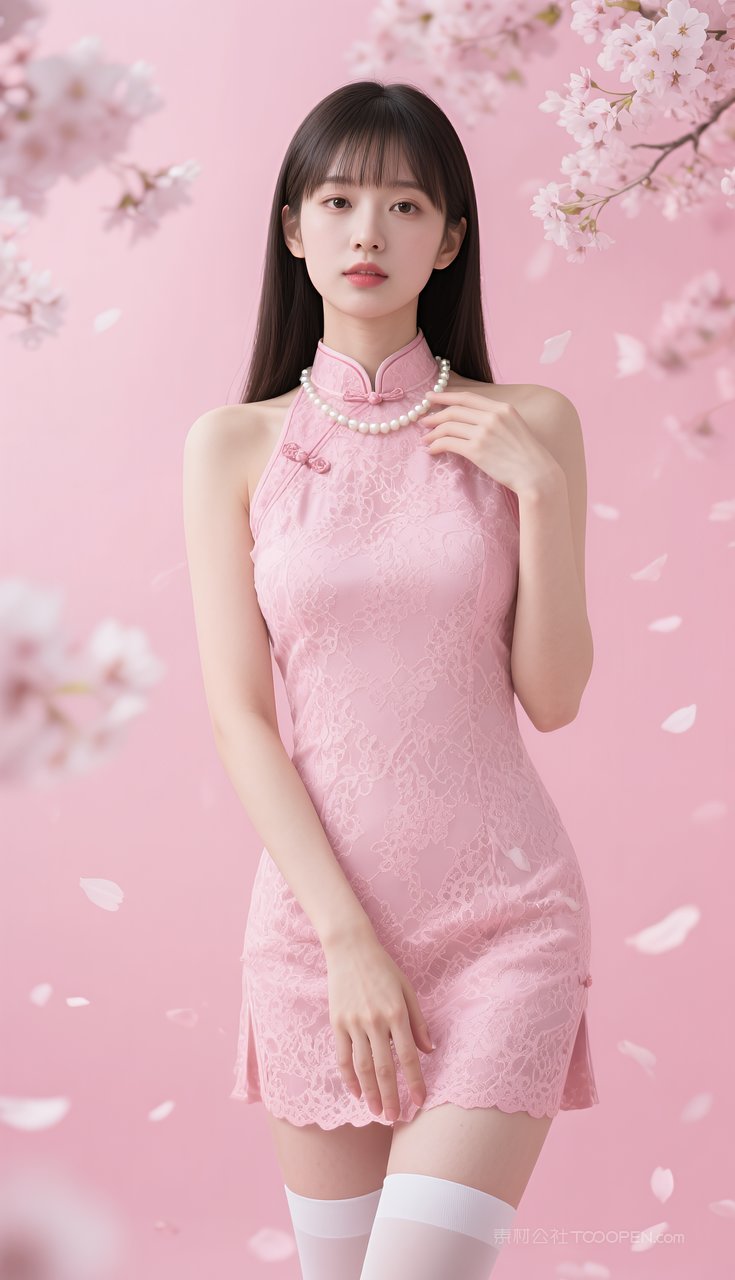 性感美腿旗袍模特短裙丝袜少女美女国风