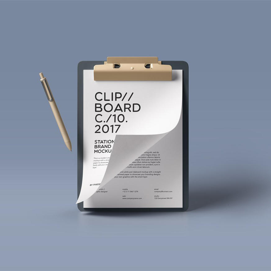 剪贴板文具样机