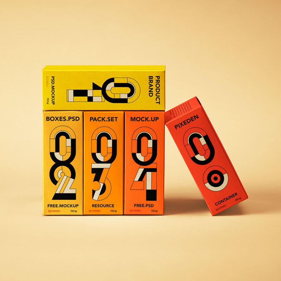 盒子样机效果图展示设计