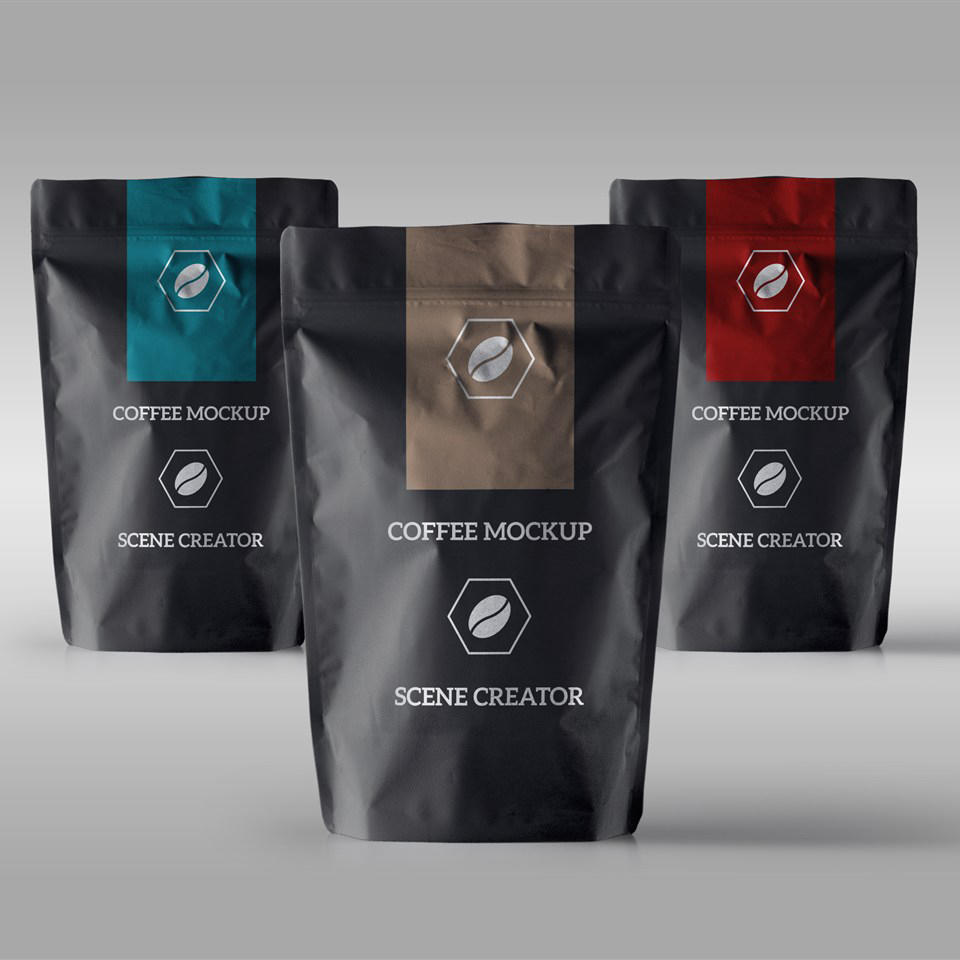 精致大气咖啡包装样机模板