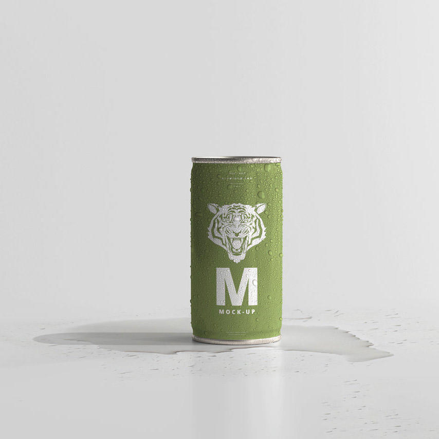 苏打水啤酒易拉罐样机