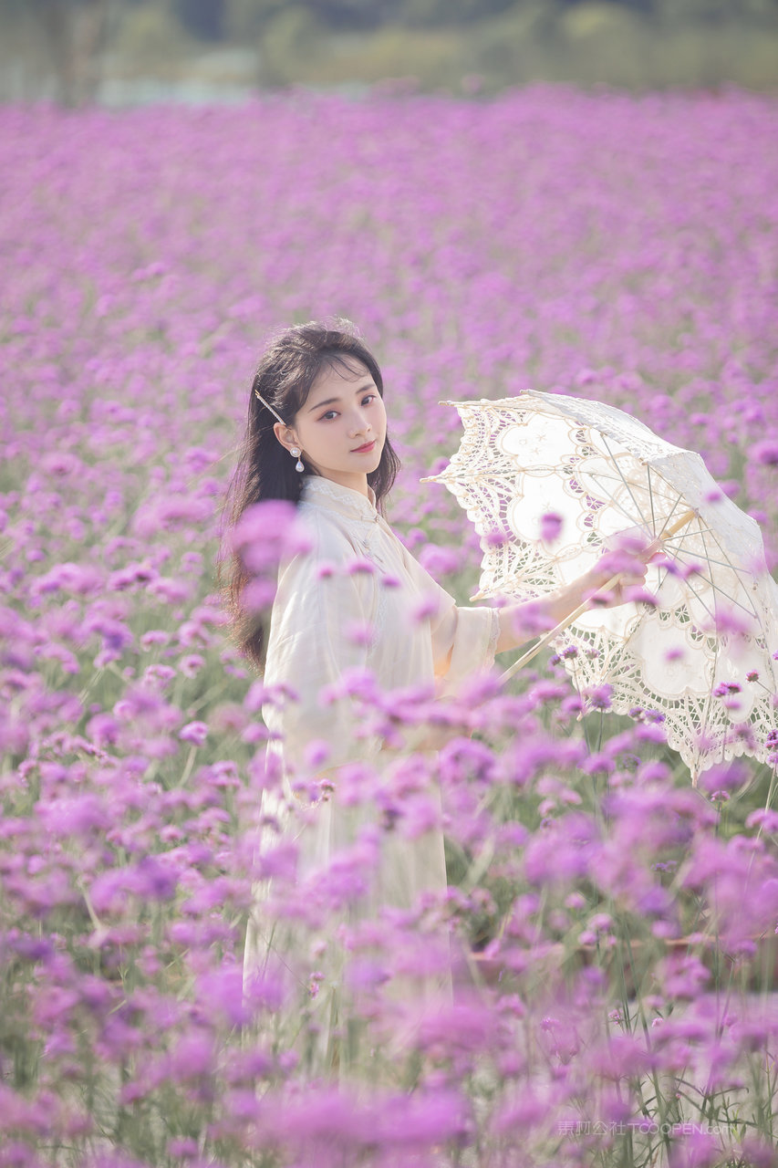 清纯美女网红花田艺术写真图片