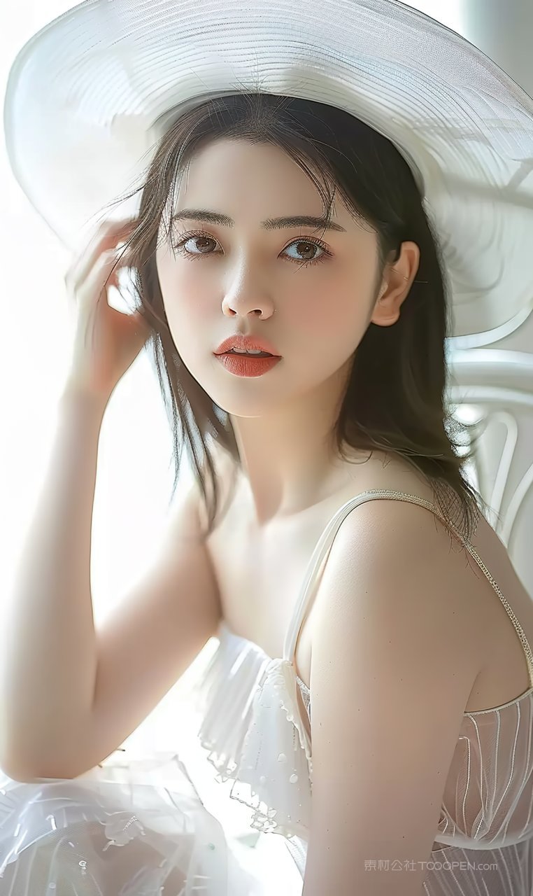 美女护肤时尚个性女性清纯美白青年