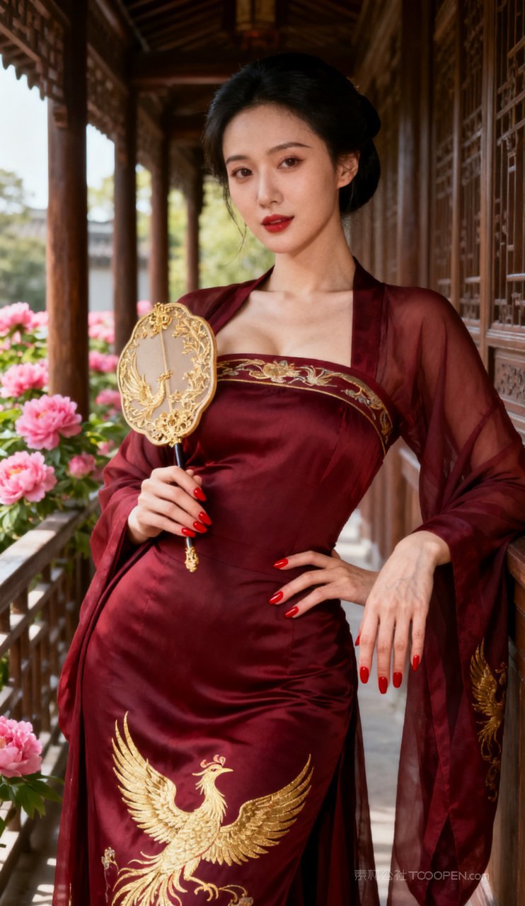 古风写真美艳汉服女性丰腴性感美女