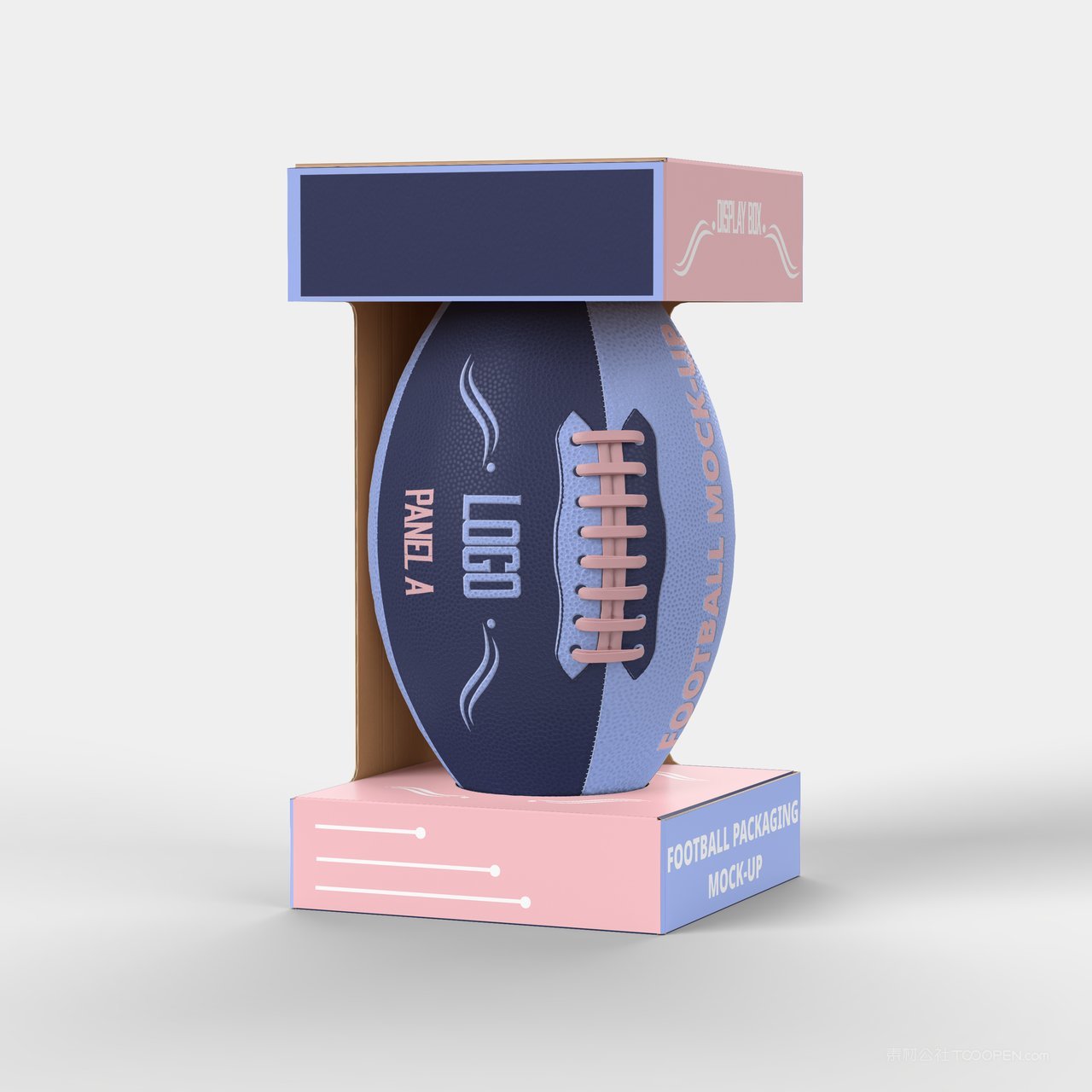 橄榄球包装盒样机