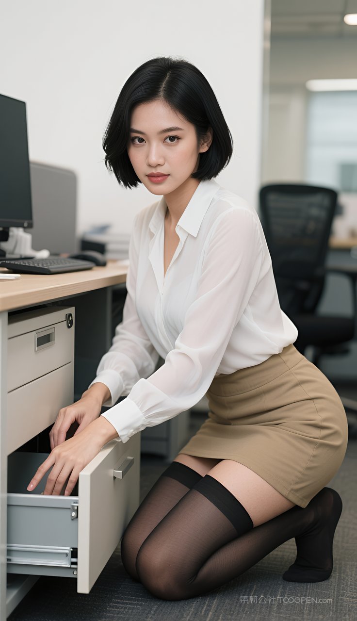 短裙美女性感制服模特美腿丝袜