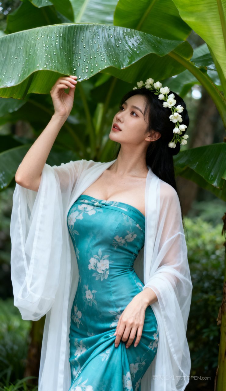 国风美艳美女汉服妩媚性感古风大胸少女