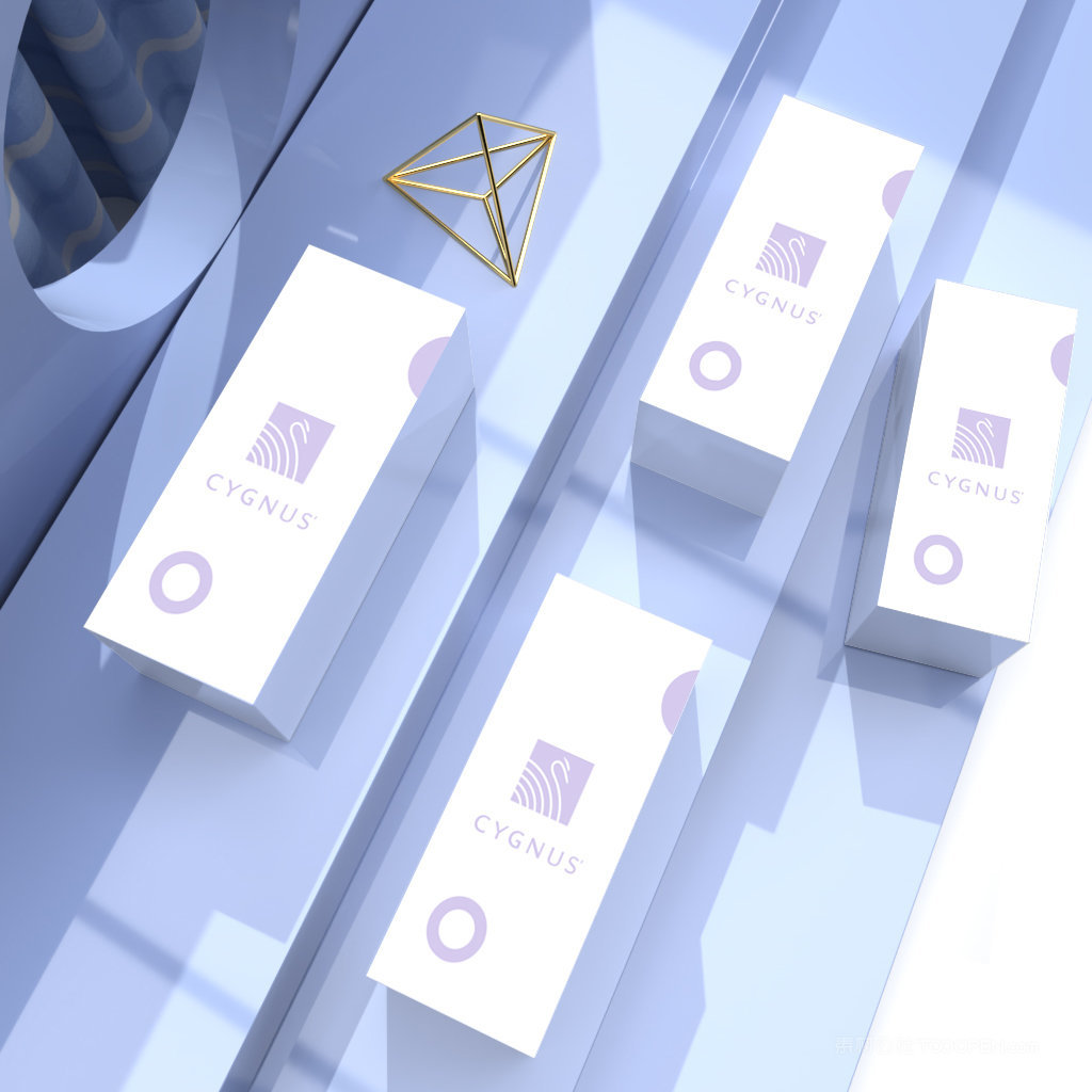 化妆品护肤品纸盒包装贴图样机