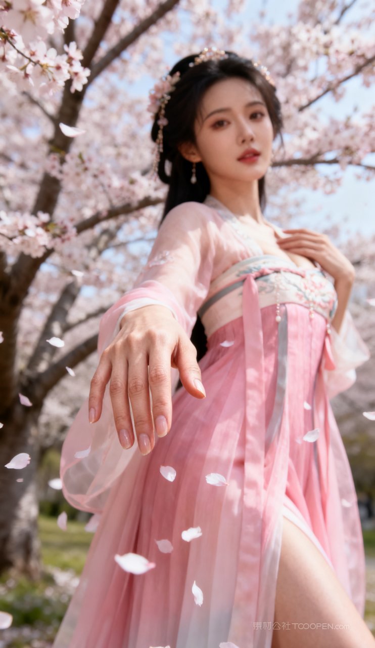 国风汉服美艳美女妩媚性感古风大胸少女