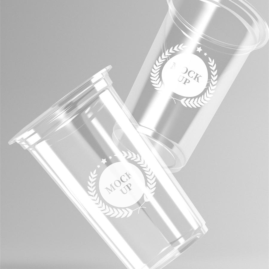透明饮料杯样机