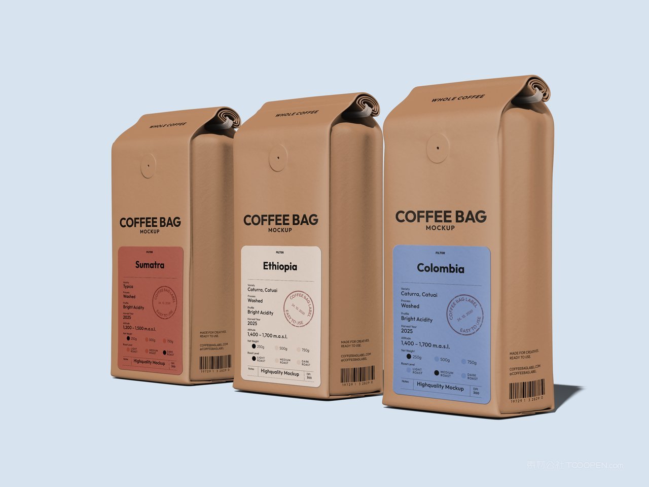 咖啡袋包装样机