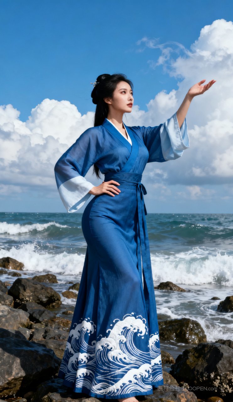 美艳女性古风性感丰腴美女汉服摄影