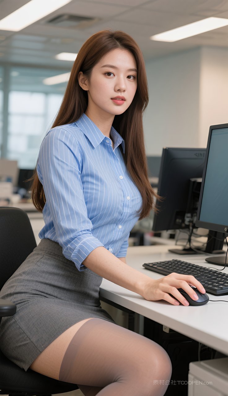 模特制服美腿短裙美女长腿丝袜