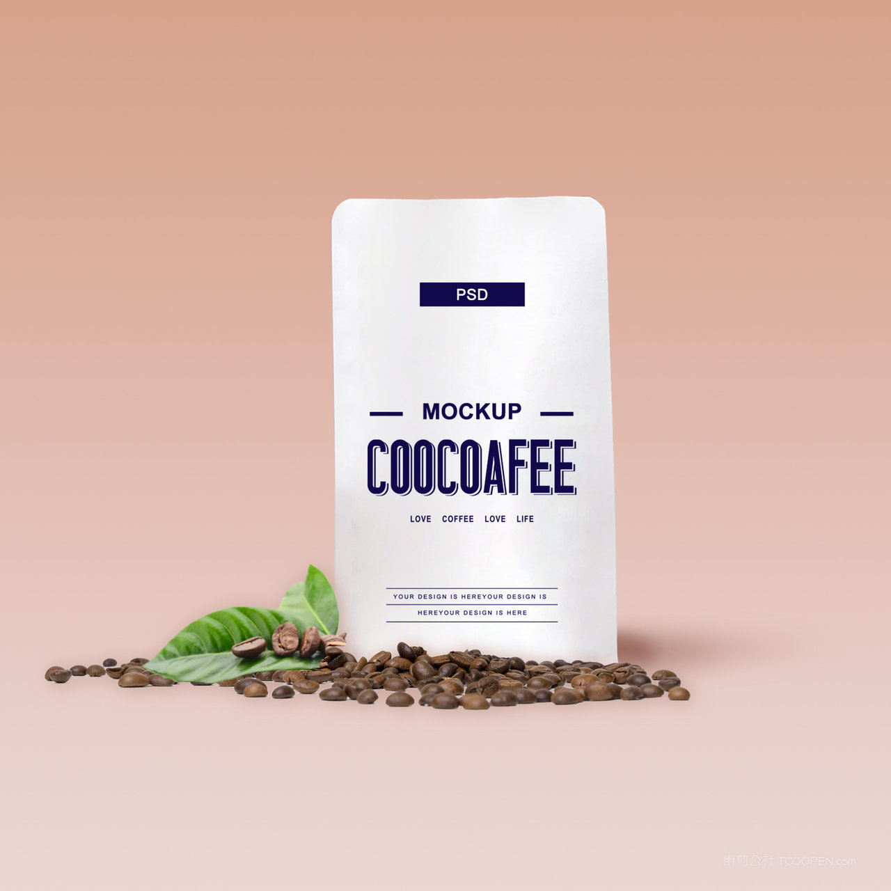 咖啡品牌vi咖啡豆包装贴图样机