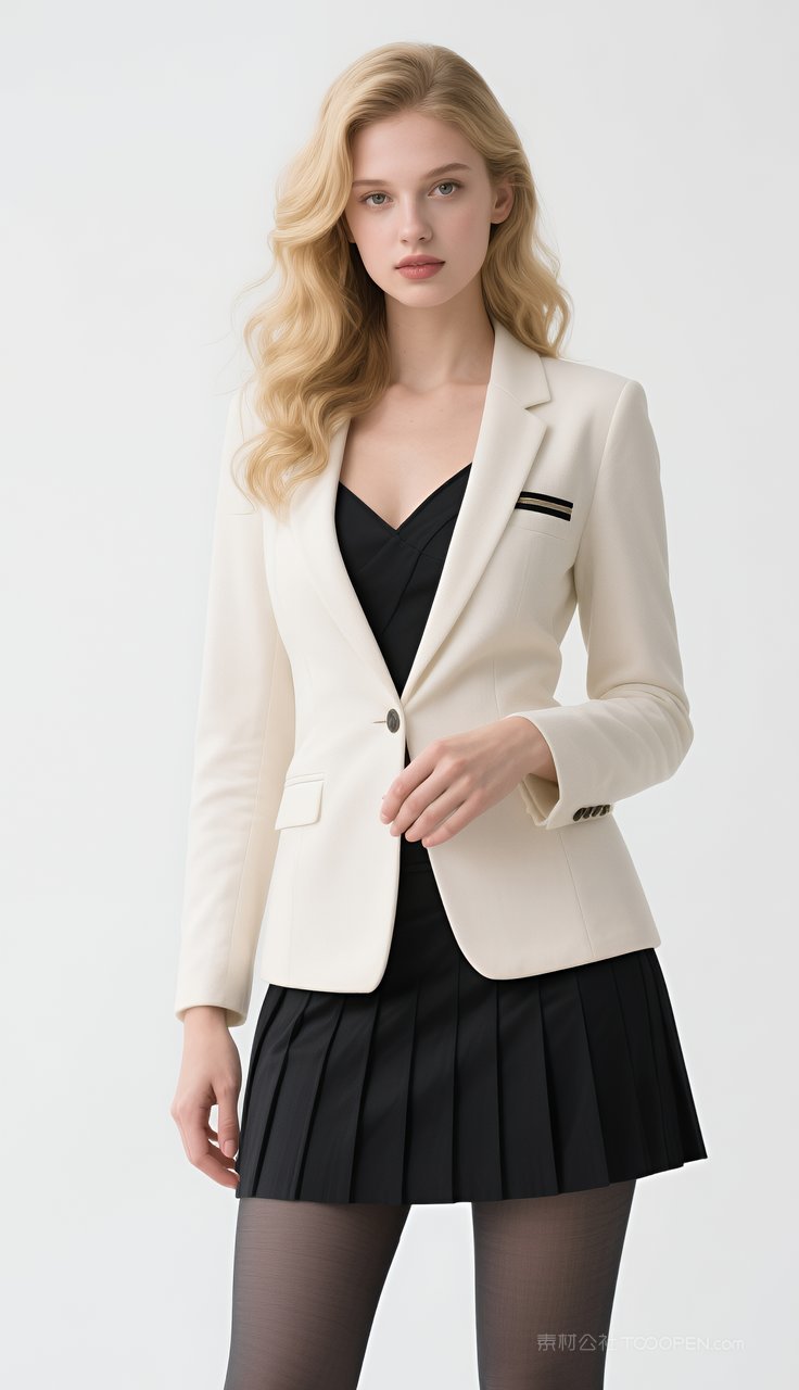 欧美模特美女短裙性感长腿丝袜