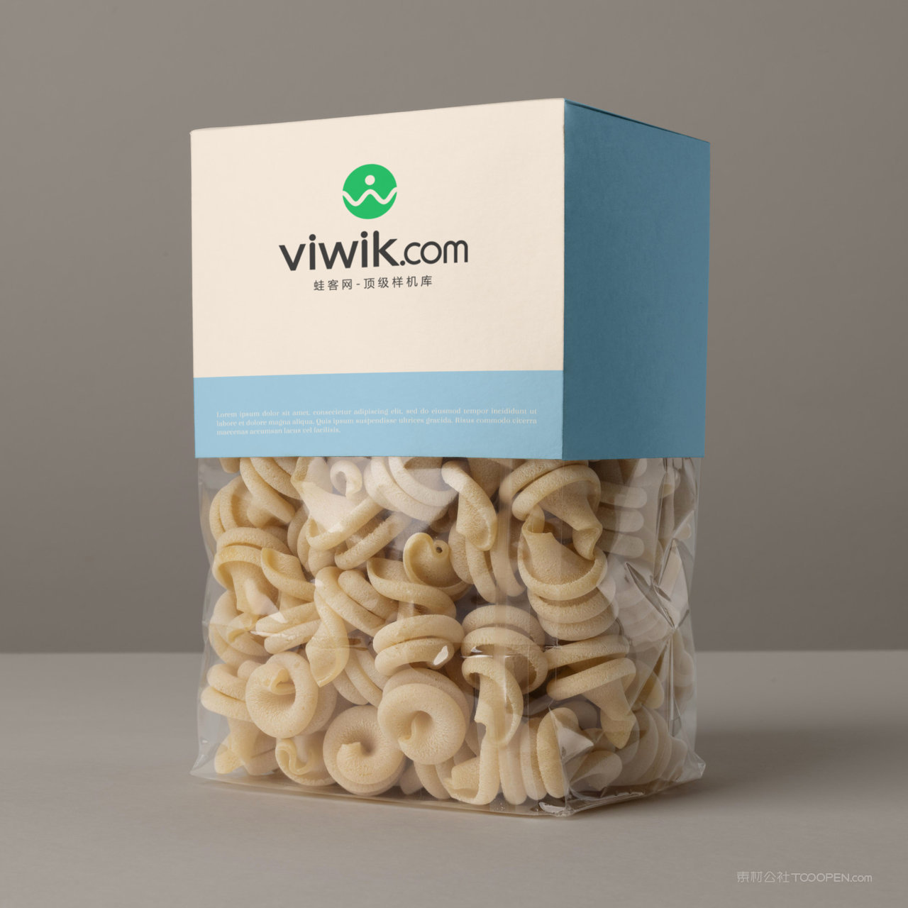 意面包装半透明食品包装贴图样机