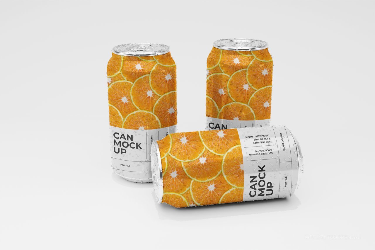 橙汁罐装包装样机