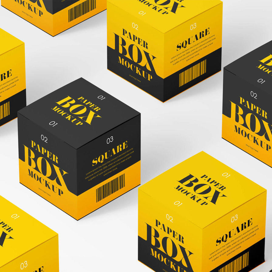 方形纸盒包装设计样机