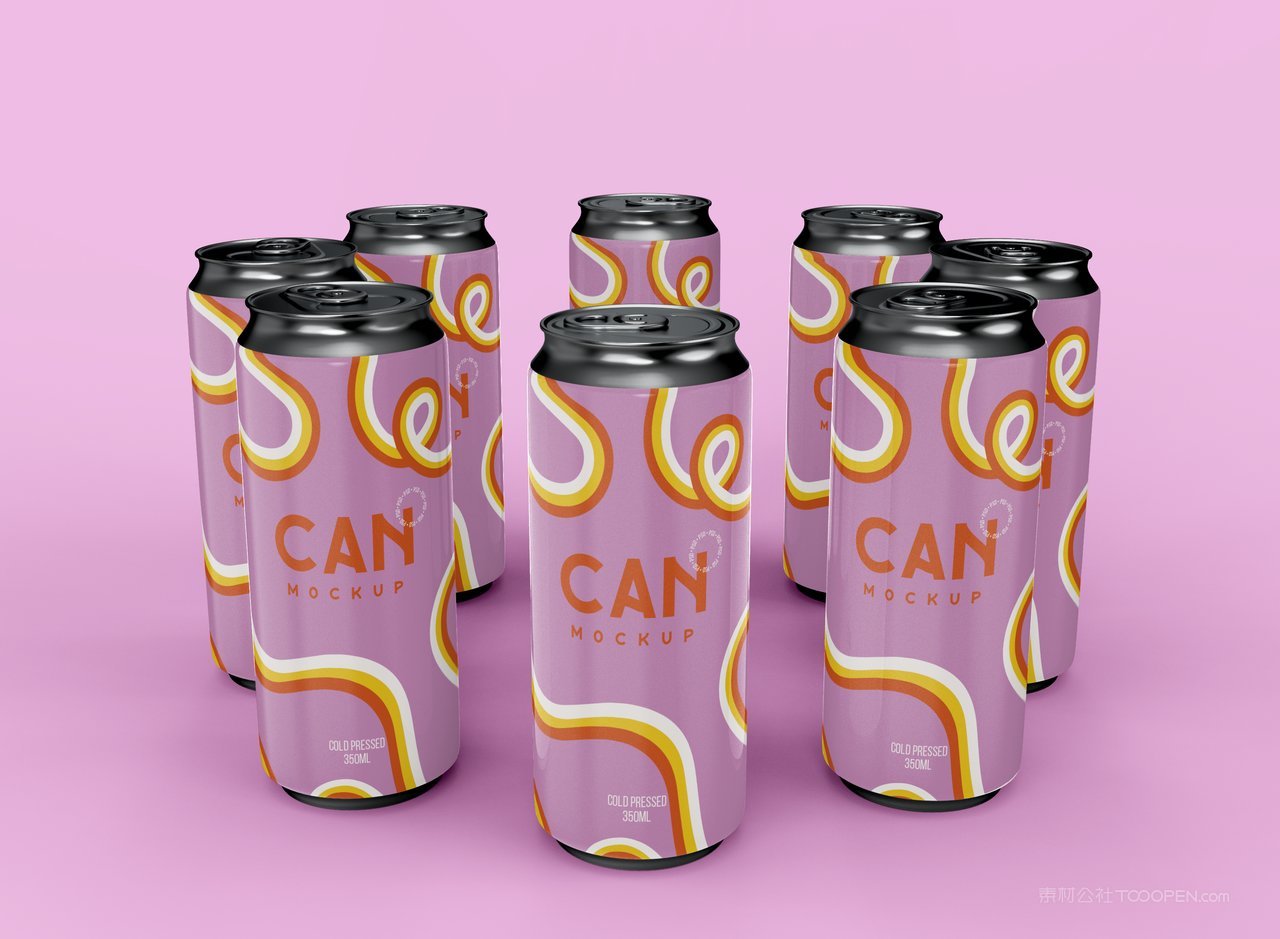 酒水饮料易拉罐样机psd素材