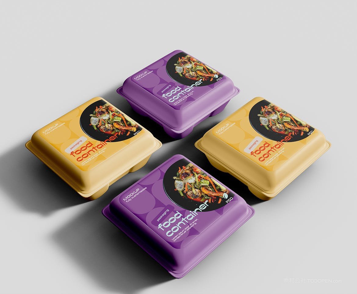 快餐盒样机模板