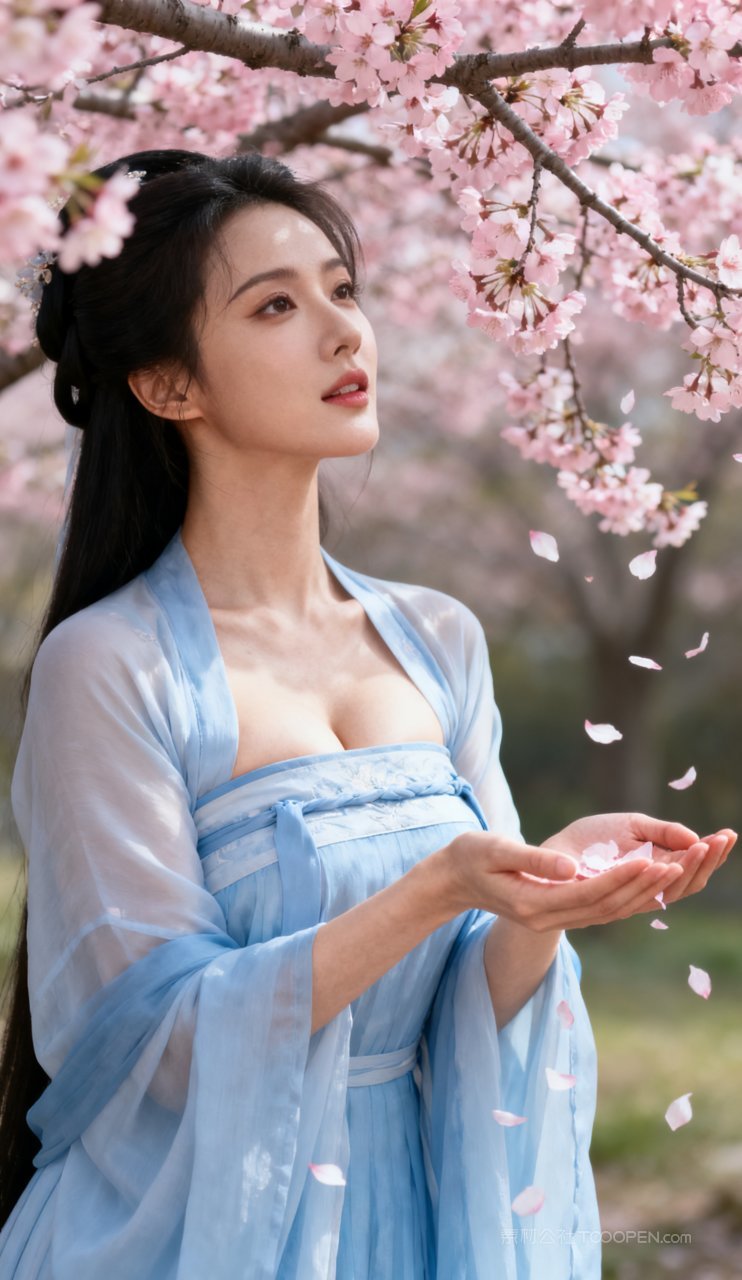 性感美女大胸汉服美艳妩媚古风