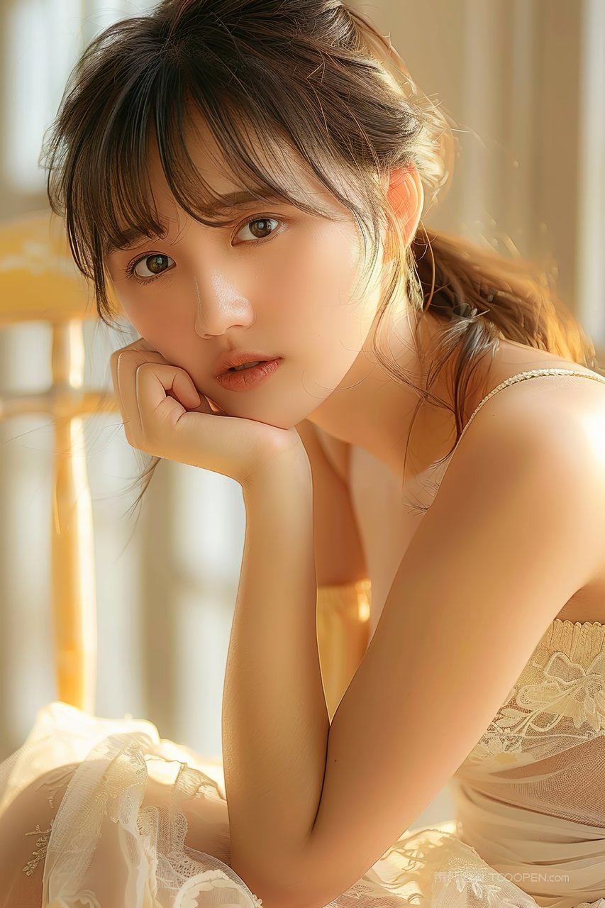 女性少女优雅美女活力彩妆优美美容青春年轻