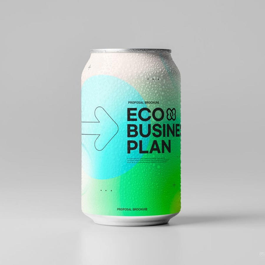 饮料易拉罐样机素材模板