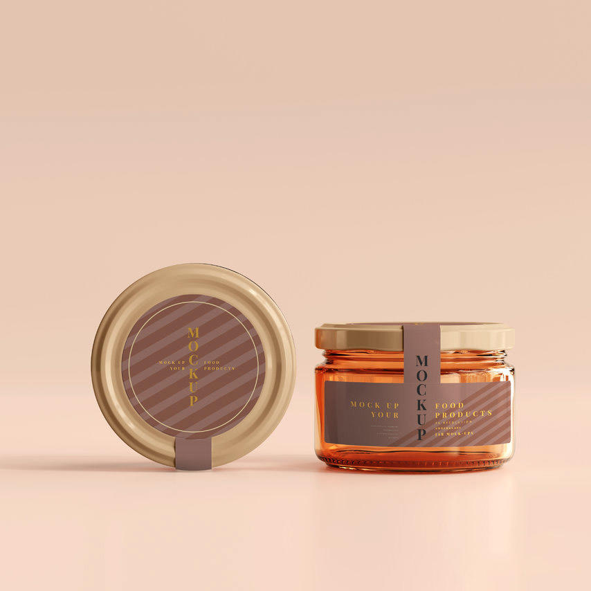 蜂蜜玻璃罐样机